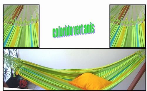 Hamac COLORIDO 01 taille 2,3m par 1,65m - charge 150Kg