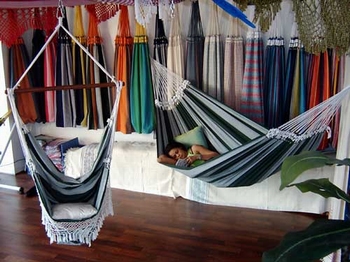 Hamac et Chaise ASSORTIS vert/blanc